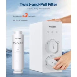 VEVOR PCF Replace Filter, 6-layer PCF Composite Water Filter Replacement, PCF Composite Filter, Reduces Chlorine & Odor, Compatible with Under Sink Water Filter System SS-001, SS-003 & SS-005