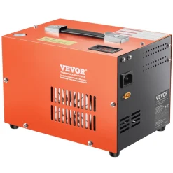 VEVOR PCP Air Compressor, 4500PSI/30Mpa Portable PCP Airgun Compressor with Built-in Converter & Fan Cooling System, DC12V/AC120V Manual-Stop Air Rifle, Paintball and Scuba Tank Compressor Pump