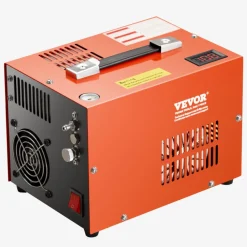 VEVOR PCP Air Compressor, 4500PSI/30Mpa Portable PCP Airgun Compressor with Built-in Converter & Fan Cooling System, DC12V/AC120V Manual-Stop Air Rifle, Paintball and Scuba Tank Compressor Pump