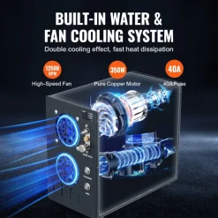 VEVOR PCP Air Compressor, 4500PSI/30Mpa Portable PCP Airgun Compressor - Built-in Water and Fan Cooling System, Auto-Stop | DC12V/AC120V Paintball Tank Compressor for Air Rifle, Scuba Diving Bottle