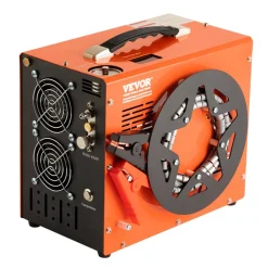 VEVOR PCP Air Compressor, 4500PSI/30Mpa Portable PCP Airgun Compressor with Built-in Power Converter, Auto-Stop | DC12V/AC120V | Oil & Water-Free Air Rifle, Paintball and Scuba Tank Compressor Pump