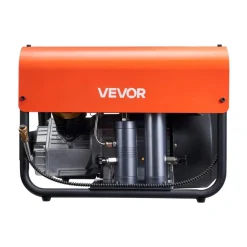 VEVOR PCP Air Compressor, 4500PSI/30Mpa Diving Scuba Tank Air Compressor, Double-Cylinder Auto Stop PCP Diving Compressor with External Water & Fan Cooling System for Scuba Tanks, Paintball, Air Rifle