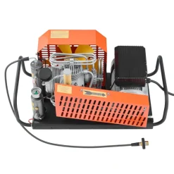 VEVOR PCP Air Compressor, 4500PSI/30Mpa Diving Scuba Tank Air Compressor, 60 L/min Four-Cylinder Auto Stop PCP Rifle Compressor Pump with Fan Cooling System for Scuba Tanks, Paintball, Firefighting