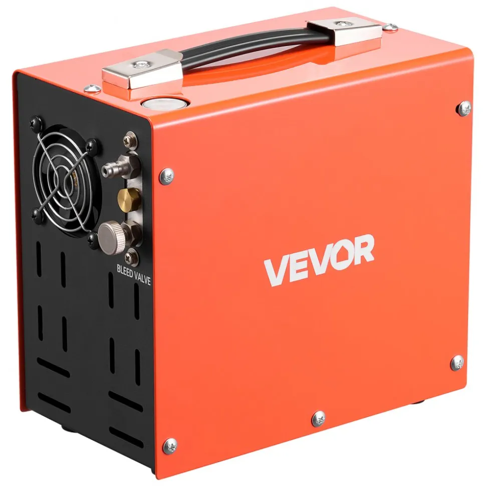 VEVOR PCP Air Compressor 4500PSI PCP Airgun Compressor & External Converter, Manual Stop 350W DC12V/AC120V Portable Paintball Tank Compressors for Air Rifle, Scuba Diving Bottle
