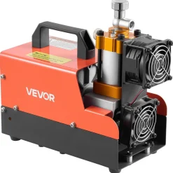 VEVOR PCP Air Compressor 4500PSI PCP Airgun Compressor & External Converter, Manual Stop 250W DC12V/AC120V Portable Paintball Tank Compressors for Air Rifle, Scuba Diving Bottle