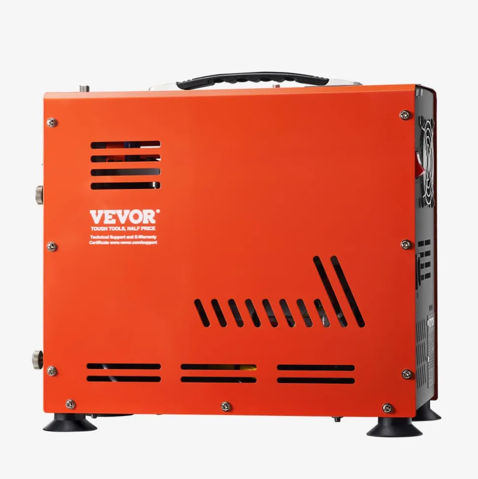 VEVOR PCP Air Compressor, 800W Dual-Cylinder PCP Airgun Compressor 4500PSI/30Mpa with Built-in Fan Cooling System, Auto-Stop | Oil Free Paintball Tank Compressor for Air Rifle, Scuba Diving Bottle