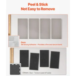 VEVOR 4 PCS Acoustic Panels, 2 inch Thick 23.6 x 11.8 inch Fiberglass Sound Absorbing Panels, Self-adhesive Soundproof Wall Boards, for Studios, Office, Home Theater,Meeting Room, Camel