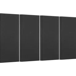 VEVOR 4 PCS Acoustic Panels, 2 inch Thick 23.6 x 11.8 inch Fiberglass Sound Absorbing Panels, Self-adhesive Soundproof Wall Boards, for Studios, Office, Home Theater,Meeting Room, Gray