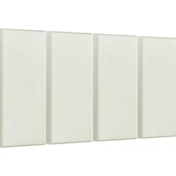 VEVOR 4 PCS Acoustic Panels, 2 inch Thick 23.6 x 11.8 inch Fiberglass Sound Absorbing Panels, Self-adhesive Soundproof Wall Boards, for Studios, Office, Home Theater,Meeting Room, Beige