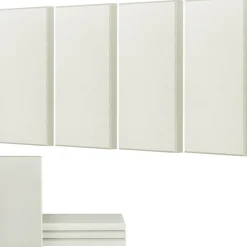VEVOR 4 PCS Acoustic Panels, 2 inch Thick 23.6 x 11.8 inch Fiberglass Sound Absorbing Panels, Self-adhesive Soundproof Wall Boards, for Studios, Office, Home Theater,Meeting Room, Beige