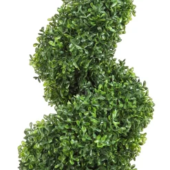VEVOR 2 pcs. Artificial Boxwood Tower Topiary Spiral Artificial Plant 91cm high Decorative Plant Green Plastic PE Iron Topiary Plants incl. 10 pcs. Replacement Leaves