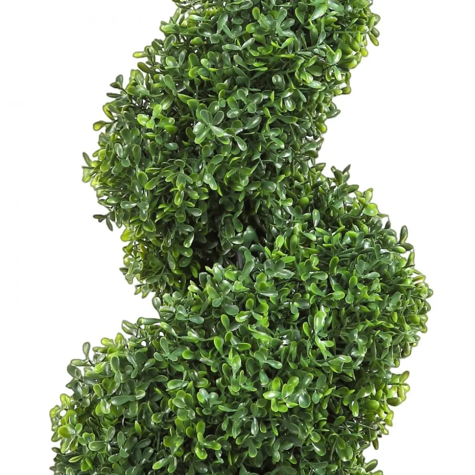 VEVOR 2 pcs. Artificial Boxwood Tower Topiary Spiral Artificial Plant 91cm high Decorative Plant Green Plastic PE Iron Topiary Plants incl. 10 pcs. Replacement Leaves