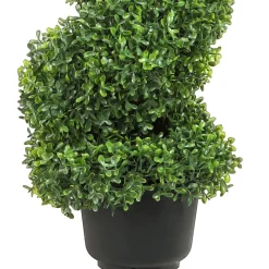 VEVOR 2 pcs. Artificial Boxwood Tower Topiary Spiral Artificial Plant 91cm high Decorative Plant Green Plastic PE Iron Topiary Plants incl. 10 pcs. Replacement Leaves