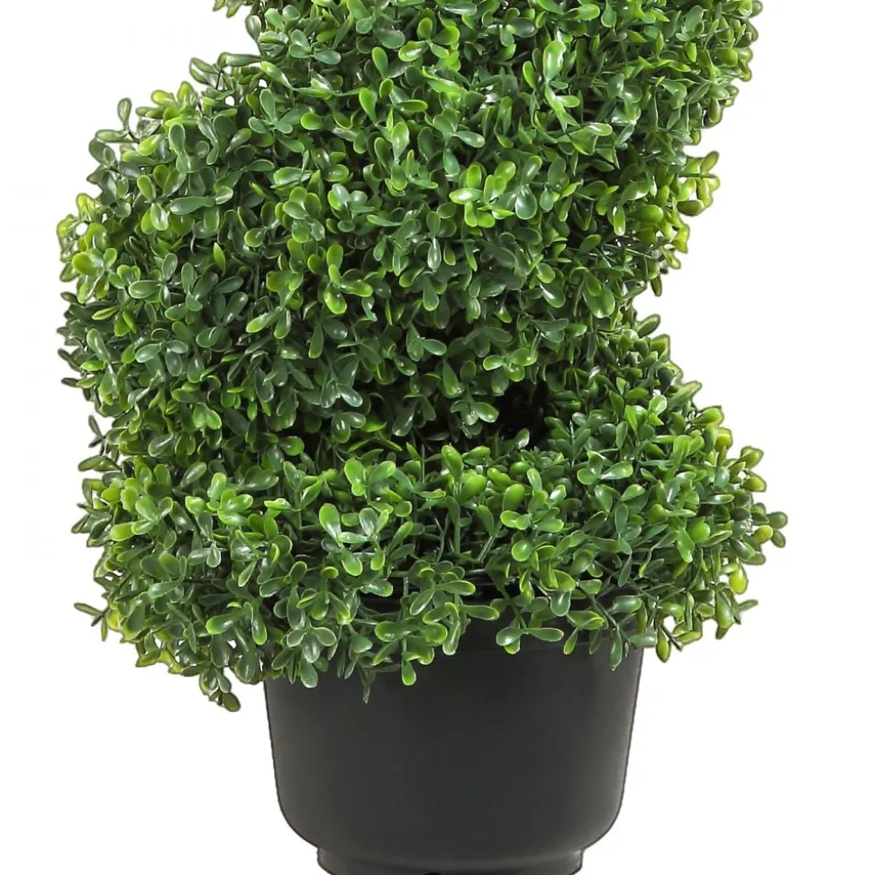 VEVOR 2 pcs. Artificial Boxwood Tower Topiary Spiral Artificial Plant 91cm high Decorative Plant Green Plastic PE Iron Topiary Plants incl. 10 pcs. Replacement Leaves