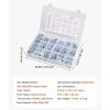 VEVOR 566 Pcs Bolts and Nuts Assortment Kit, Imperial Machine Screws and Flat Washers, Alloy Steel 1/4-20,5/16-18,3/8-16, for Furniture /Equipment/Vehicle Assembly, Galvanized White