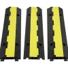 VEVOR 3 PCs Cable Protector Ramp 2 Channel 12000 lbs Load Wire Cable Cover Ramp