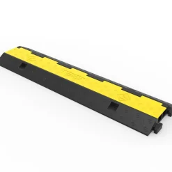 VEVOR 3 Pcs 2-Cable Rubber Electrical Wire Cover Cord Protector Ramp 11000 lbs
