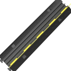 VEVOR 3 Pcs 2-Cable Rubber Electrical Wire Cover Cord Protector Ramp 11000 lbs