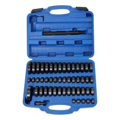 VEVOR 52PCS Custom Bushing Bearing & Seal Driver Set, Transmission Wheel Axle Bearing Race, Seal Driver Installer Remover, 18-65mm & 74mm Metric Discs Bush Removal Puller Bearing Press Tool Kit