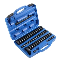 VEVOR 52PCS Custom Bushing Bearing & Seal Driver Set, Transmission Wheel Axle Bearing Race, Seal Driver Installer Remover, 18-65mm & 74mm Metric Discs Bush Removal Puller Bearing Press Tool Kit