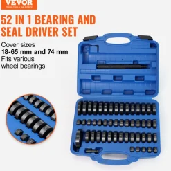 VEVOR 52PCS Custom Bushing Bearing & Seal Driver Set, Transmission Wheel Axle Bearing Race, Seal Driver Installer Remover, 18-65mm & 74mm Metric Discs Bush Removal Puller Bearing Press Tool Kit