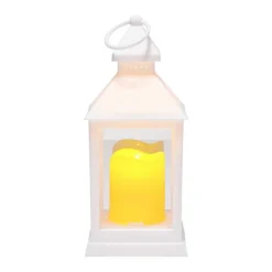 VEVOR 12 Pcs Decorative Candle Lantern, LED Electric Flameless Candle, Plastic LED Holder with Glass, Wall Hanging Indoor Porch Lanterns for Wedding Table Party Farmhouse Indoor Decor, White