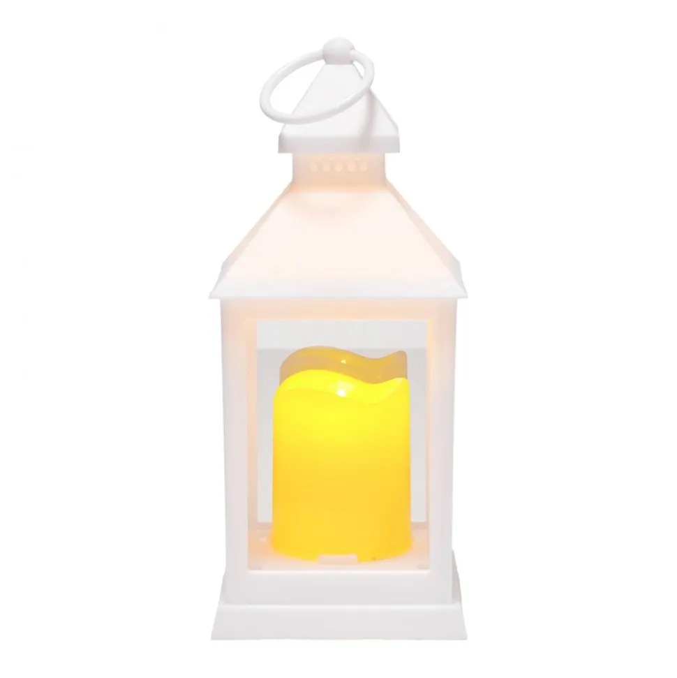 VEVOR 12 Pcs Decorative Candle Lantern, LED Electric Flameless Candle, Plastic LED Holder with Glass, Wall Hanging Indoor Porch Lanterns for Wedding Table Party Farmhouse Indoor Decor, White