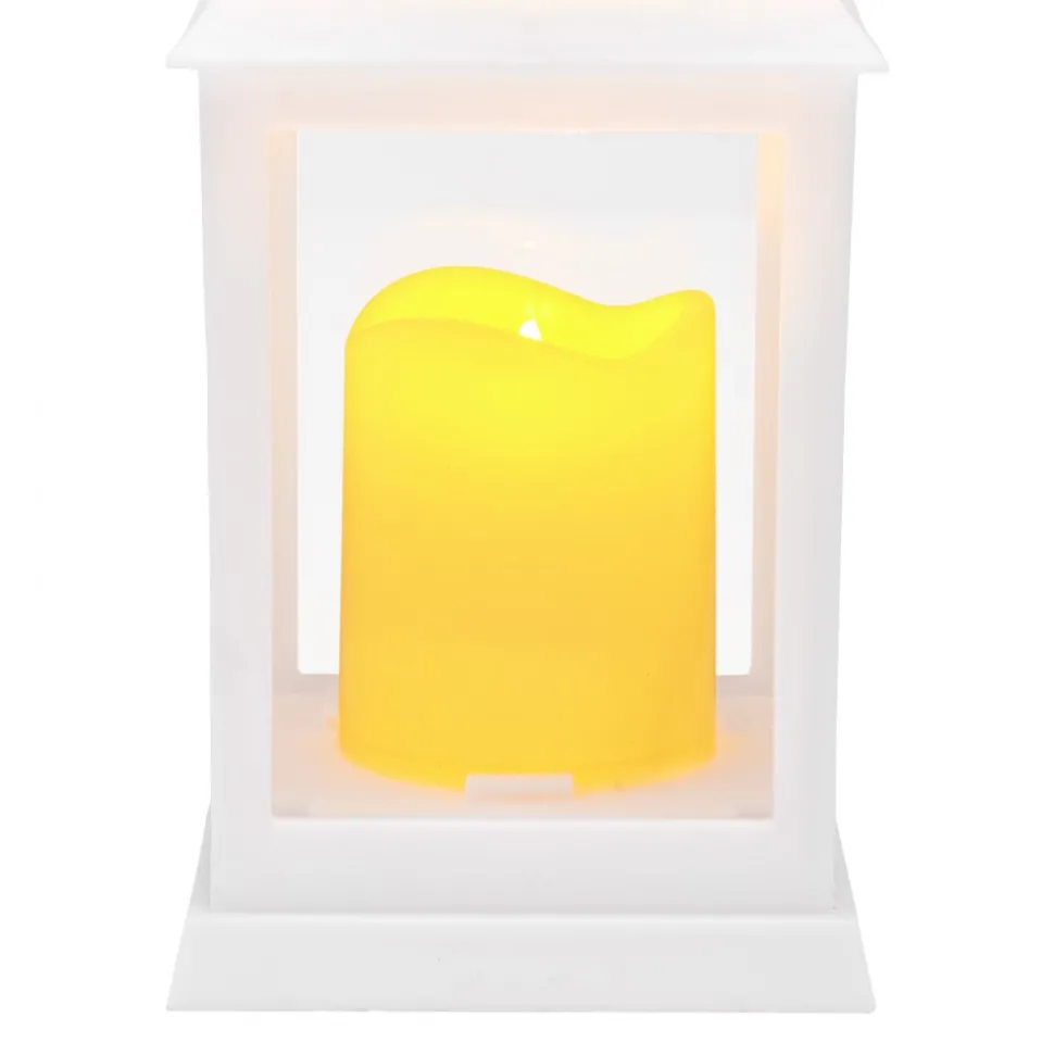 VEVOR 12 Pcs Decorative Candle Lantern, LED Electric Flameless Candle, Plastic LED Holder with Glass, Wall Hanging Indoor Porch Lanterns for Wedding Table Party Farmhouse Indoor Decor, White