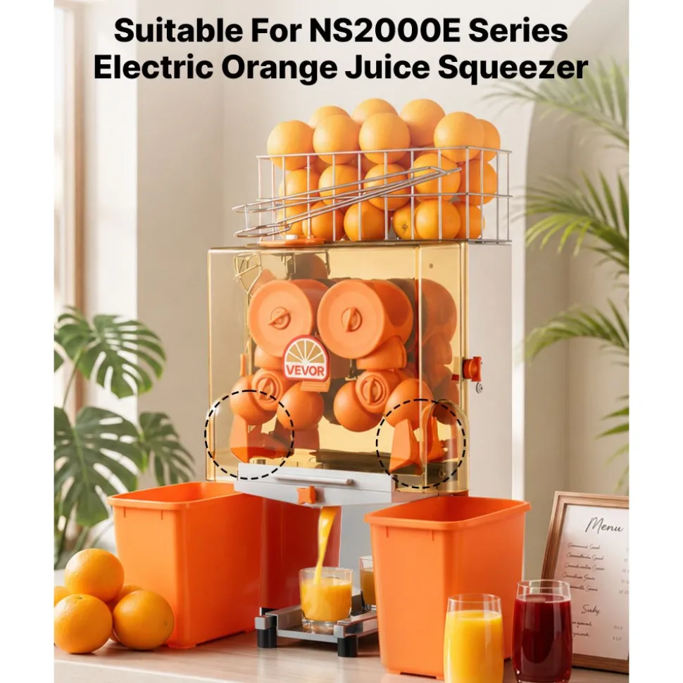 VEVOR 2pcs Electric Orange Juicer Spare Parts, Premium Plastcis, Compatible with VEVOR NS2000E Series Electric Orange Juicer Machine, Easy to Replace