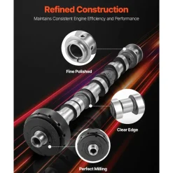 VEVOR 4Pcs Engine Camshaft Set, 05184378AF 05184377AF 05184379AF 05184380A, Fit 2011-2015 Dodge Durango, 2012-2016 Jeep Wrangler, 2014-2016 RAM Promaster 1500/2500/3500, 3.6L