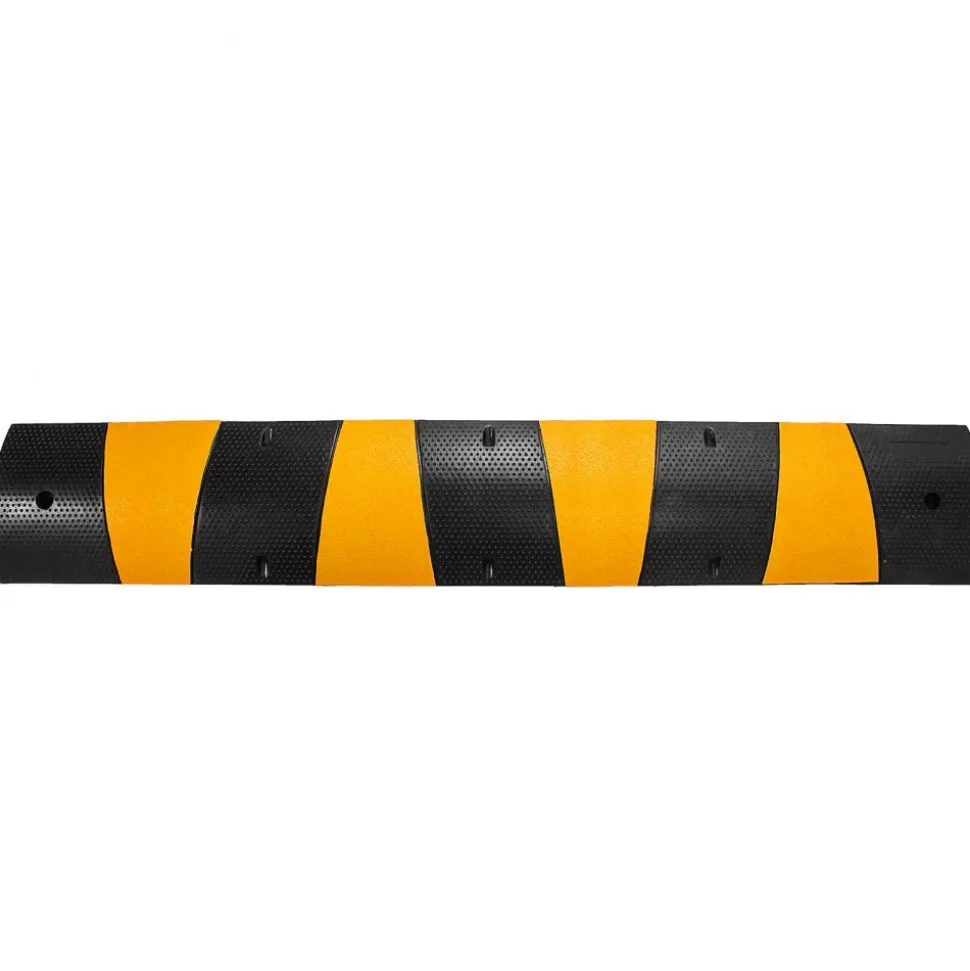 VEVOR 2pcs 6 Feet Rubber Speed Bump Driveway Modular Heavy Duty Speed Bumps 72.4 x 12 x 2.4 Inch Cable Protector Ramp for Garage Gravel Roads Asphalt Concrete