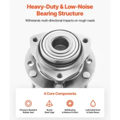 VEVOR 2PCS Front Wheel Bearing & Hub Assembly Fit for 2018 Audi Q3 Komfort Premium Plus Sport Utility 4-Door Volkswagen Beetle Coast Convertible 2-Door 2.0L OEM 513253, Wheel Bearing Hub Assembly Set