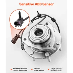VEVOR 2PCS Front Wheel Bearing & Hub Assembly Fit for 2018 Audi Q3 Komfort Premium Plus Sport Utility 4-Door Volkswagen Beetle Coast Convertible 2-Door 2.0L OEM 513253, Wheel Bearing Hub Assembly Set