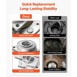 VEVOR 2PCS Front Wheel Bearing & Hub Assembly Fit for 2020 Cadillac Escalade Base Platinum Premium Luxury Sport Utility Chevy Suburban LS LT OEM 515160, Wheel Bearing Hub Assembly Set with ABS Sensor