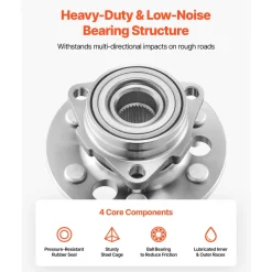 VEVOR 2PCS Front Wheel Bearing & Hub Assembly Fit for 1999-2000 Cadillac Escalade 1995-1999 Chevrolet Tahoe GMC Yukon K1500 Suburban OEM 515024, 6 Lugs with ABS Sensor, Wheel Bearing Hub Assembly Set
