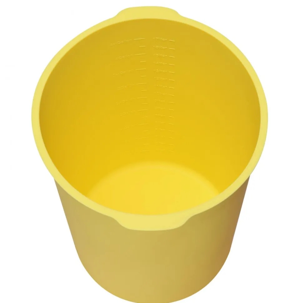 VEVOR 2 Pcs 5 Gallon Bucket Liner for Concrete Mix, Reusable Silicone Mortar Bucket Liner for Thinset Paint Concrete Epoxy Mixing, Heavy-duty Grout Mixer Insert with Measurements, Blue & Yellow