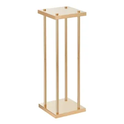VEVOR 4PCS Gold Metal Column Wedding Flower Stand, 31.5inch High With Metal Laminate, Vase Geometric Centerpiece Stands, Cylindrical Floral Display Rack for Events Reception, Party Road Leads