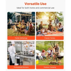 VEVOR 28PCS Griddle Accessories Kit, Flat Top Grill Accessory, Enlarged Spatula Gift Set, Stainless Steel Grilling Tools with Basting Cover, Tong, Burger Press, Carry Bag, for Outdoor BBQ Teppanyaki