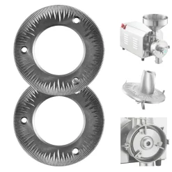 VEVOR 2PCS Grinding Sheets for Electric Grain Mill Grinder, Cast Iron Dry Grinding Discs, Replacement Grinding Plates Compatible with VEVOR HN-2200, HN-3000 Corn Spice Mill Grinder