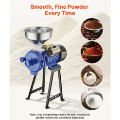 VEVOR 2PCS Grinding Sheets for Electric Grain Mill Grinder, Cast Iron Dry Grinding Discs, Replacement Grinding Plates Compatible with VEVOR GM-001, GM-002, GM-003 Corn Spice Mill Grinder