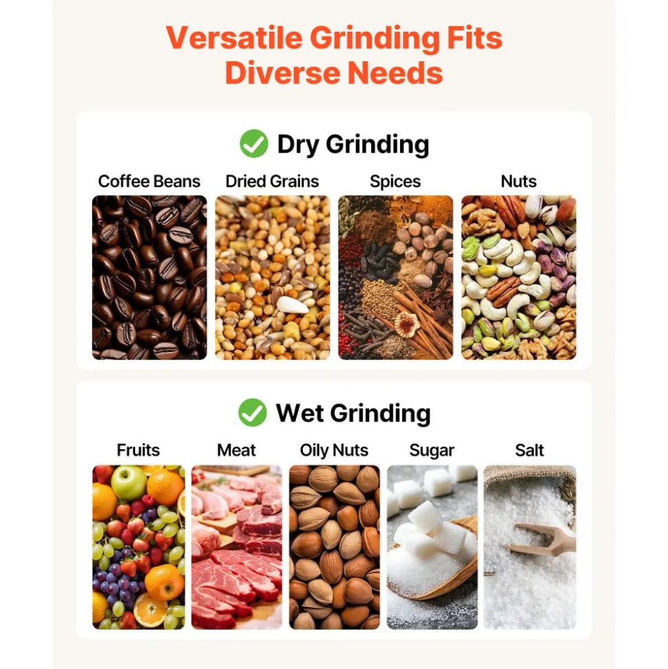VEVOR 2PCS Grinding Sheets for Electric Grain Mill Grinder, Marble Dry & Wet Grinding Discs, Replacement Grinding Plates Compatible with VEVOR GM-002 Corn Spice Mill Grinder