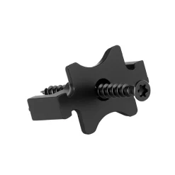 VEVOR 250PCS Hidden Deck Fasteners for Composite Decking Board, Universal Composite T Clips & Plastic Hidden Fasteners with Metal Screws,Polypropylene PP Clips Works with 0.26 inch Gaps, Black