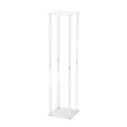VEVOR 2PCS 31.5inch High Wedding Flower Stand, With Acrylic Laminate,Acrylic Vase Column Geometric Centerpiece Stands, Floral Display Rack for T-Stage Events Reception, Party Decoration Home