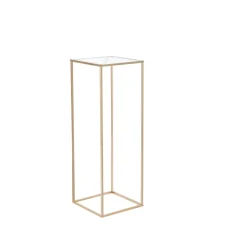 VEVOR 10PCS 31.5inch High Wedding Flower Stand, With Acrylic Laminate,Metal Vase Column Geometric Centerpiece Stands, Gold Rectangular Floral Display Rack for Events Reception, Party Decoration