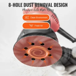 VEVOR 150 PCS 5 Inch Sanding Discs Set, 8-Hole Round Hook and Loop Sandpaper for Orbital Sander, 10 Grits include 60, 80, 100, 120, 150,180, 240, 320, 400, 600 Grit, for Metal, Wood, Car Sanding