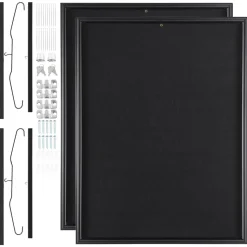 VEVOR 2PCs Jersey Display Frame Case, 23.3x31.2x1.5 in, Large Lockable Sport Jersey Shadow Box with 98% UV Protection PC Glass and Hangers, for Baseball Basketball Football Hockey Shirt and Uniform
