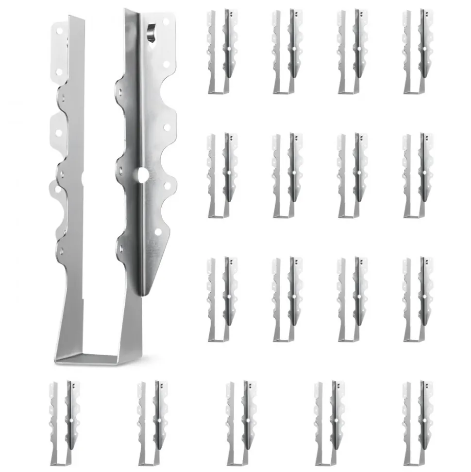 VEVOR 50 Pcs Joist Hanger, Inner Dimensions 1.57 x 1.50 x 7.83 inch / 40 x 38 x 199 mm, Rafter Hurricane Ties Joist Hangers with Rustproof Coating, Tie Brackets for Floor Deck and Ceiling Trusses