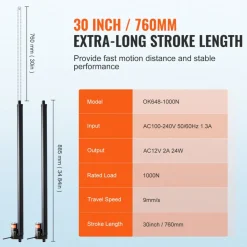 VEVOR 2PCS Linear Actuator Kit, 30 Inch High Speed 0.35
