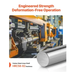 VEVOR 2PCS Linear Motion Rod, 25 mm x 1000 mm (0.98 x 39.4 in), SFC25 Carbon Steel Linear Rod Shaft, Anti Rust and High Precision, High Hardness Shaft, for Cutting Grinding Milling Drilling Machine