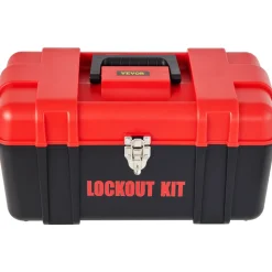 VEVOR 43 PCS Lockout Tagout Kits, Electrical Safety Loto Kit Includes Padlocks, 5 Kinds of Lockouts, Hasps, Tags & Ties, Box, Lockout Safety Tools for Electrical Risk Removal in Industrial, Machinery